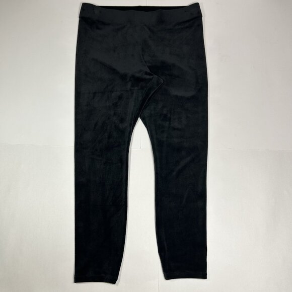 J.Jill Pure Jill Women Pull On Cropped Pants Black Velour Stretch Mid Rise Sz PM - Picture 1 of 11